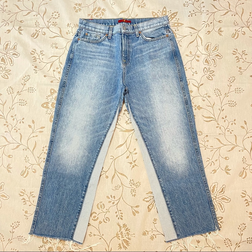 7 FAM Wide Leg Panel Jeans